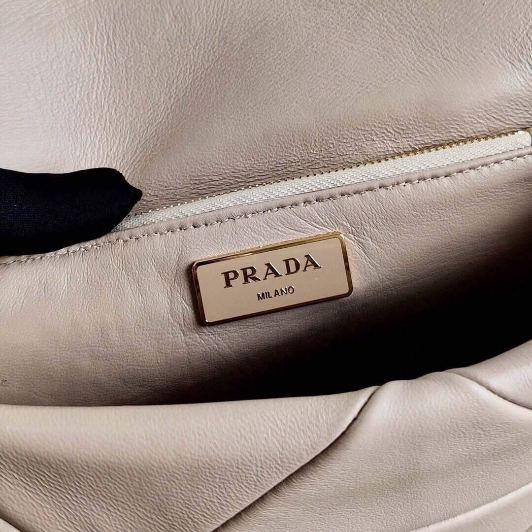 Prada 1BD292 Prada System nappa leather patchwork Bag Apricot