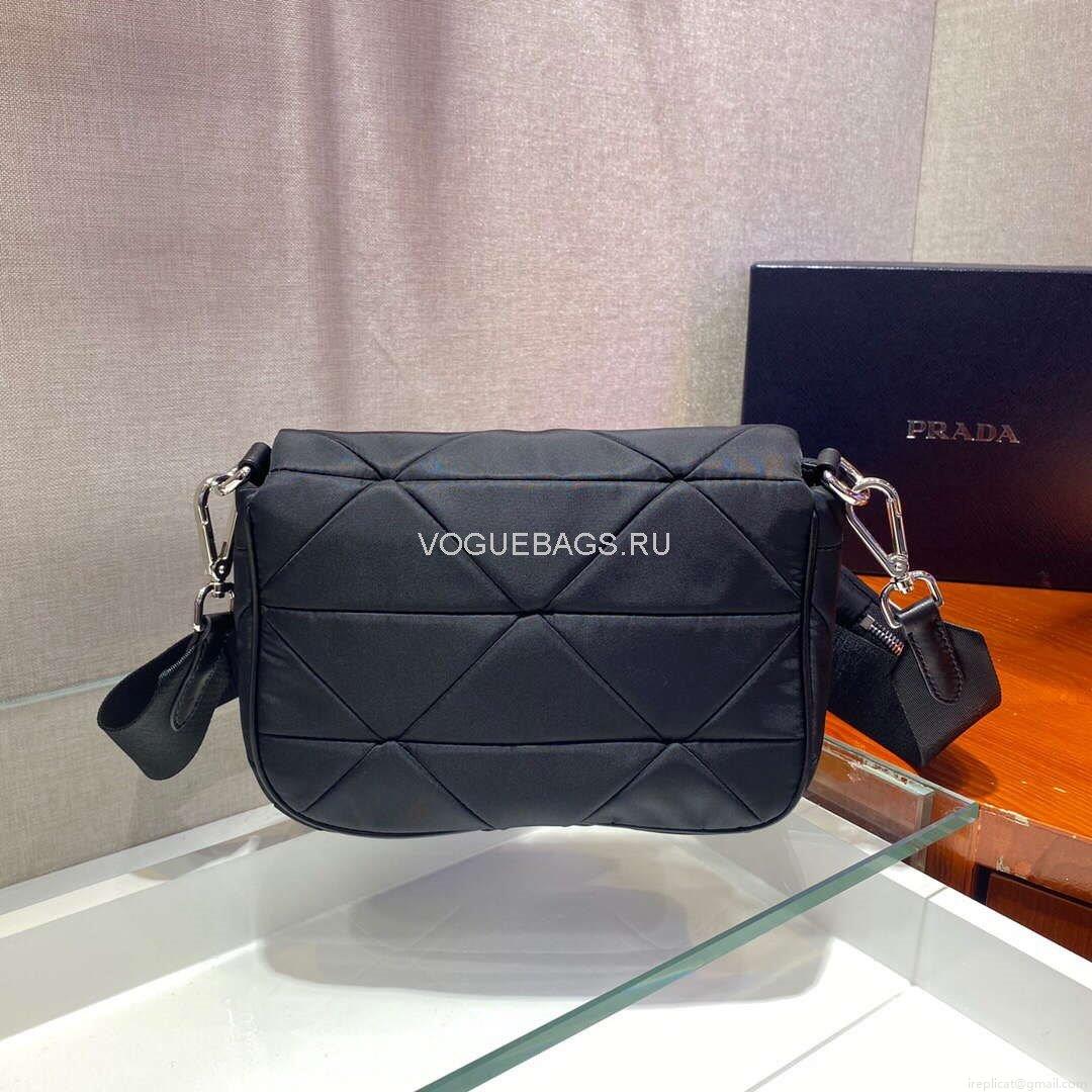 Prada 1BD292 Prada Three In One Nylon Shoulder Bag Black