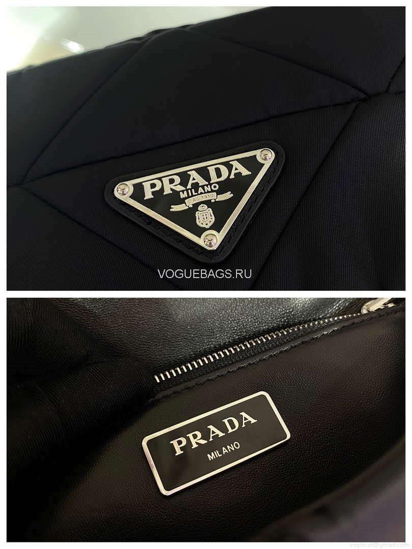 Prada 1BD292 Prada Three In One Nylon Shoulder Bag Black