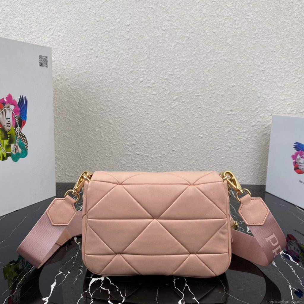 Prada 1BD292 Prada System nappa leather patchwork Bag Light Pink