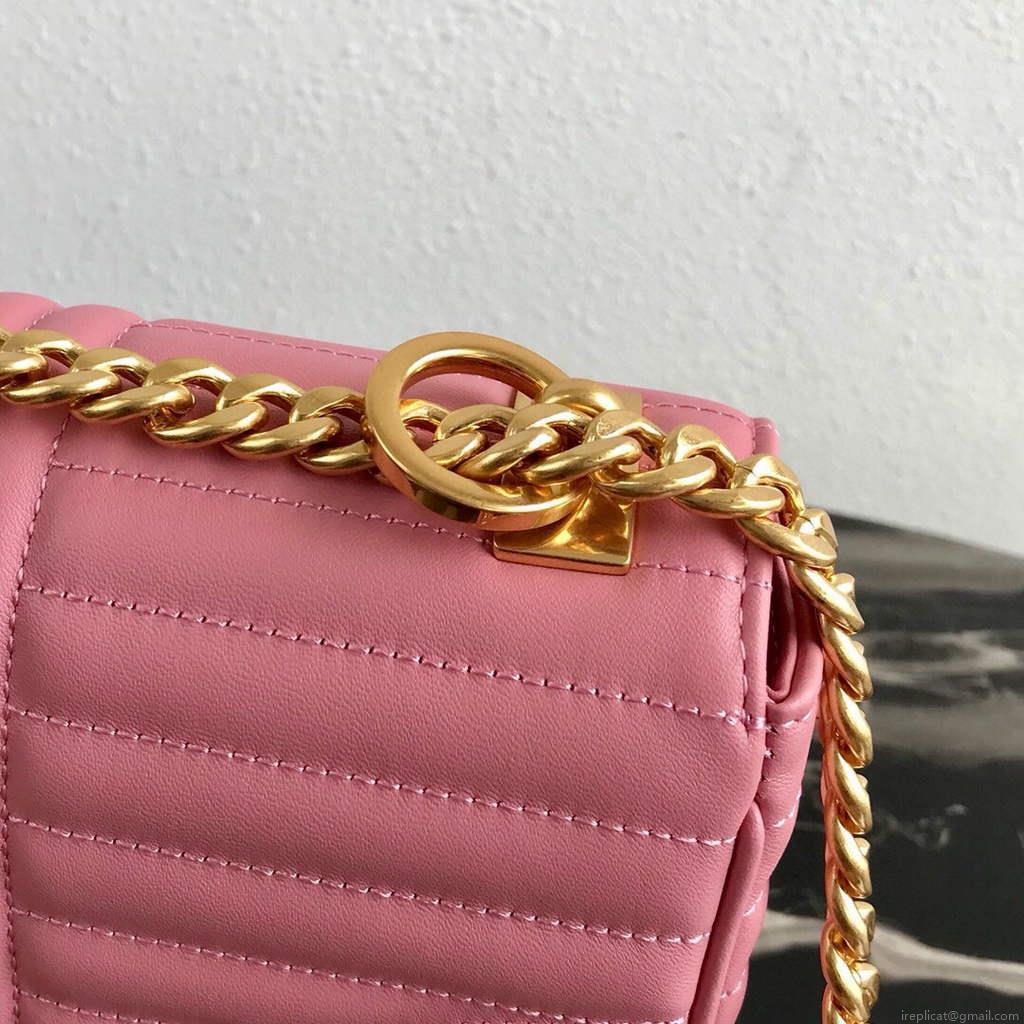 Prada 1BD108 Medium Leather Prada Diagramme Bag Pink