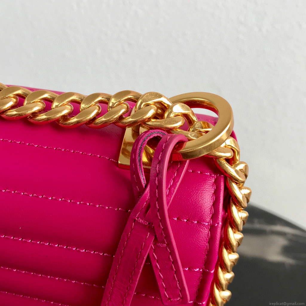 Prada 1BD108 Medium Leather Prada Diagramme Bag Plum