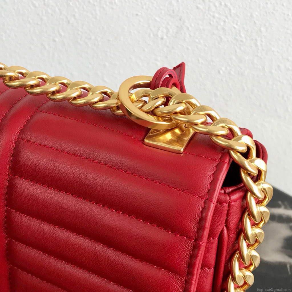 Prada 1BD108 Medium Leather Prada Diagramme Bag Red