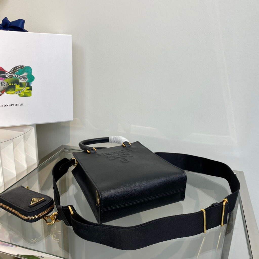 Prada 1BA333 Small Saffiano leather handbag Black