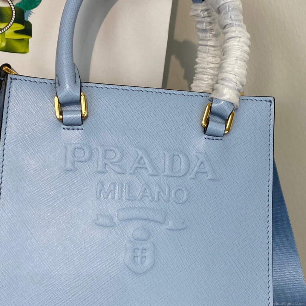Prada 1BA333 Small Saffiano leather handbag Blue