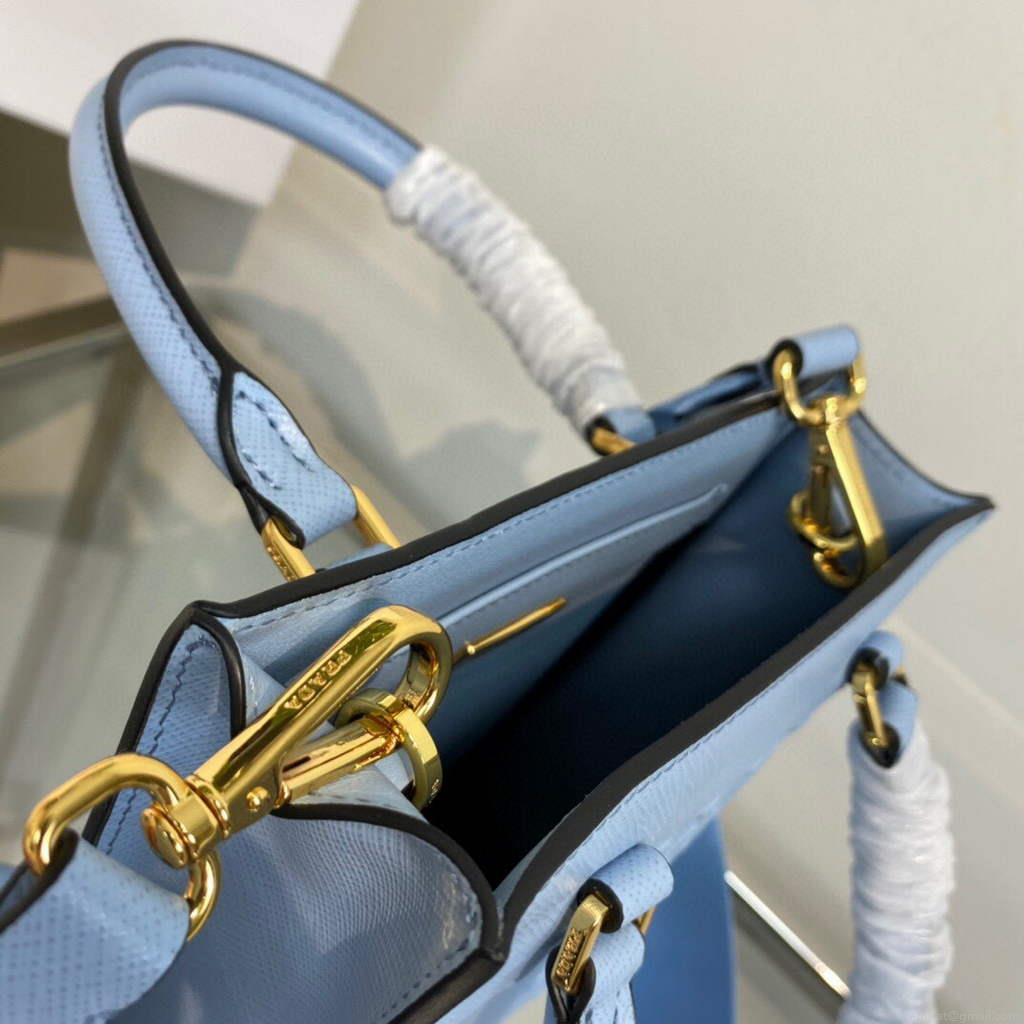 Prada 1BA333 Small Saffiano leather handbag Blue