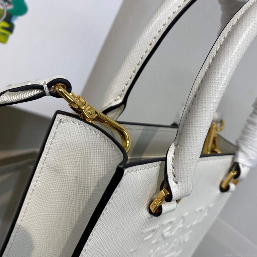 Prada 1BA333 Small Saffiano leather handbag White