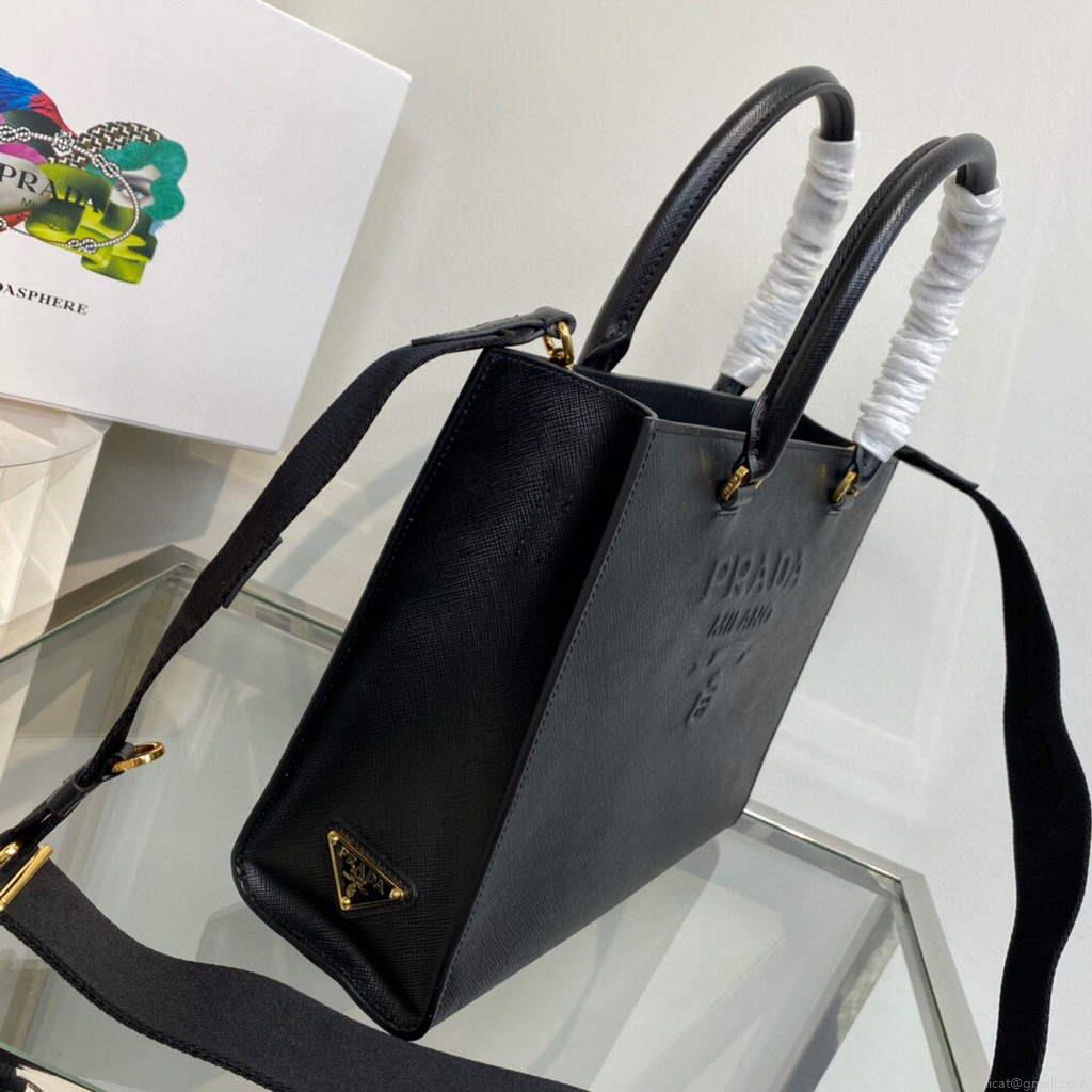 Prada 1BA337 Medium Saffiano leather handbag Black