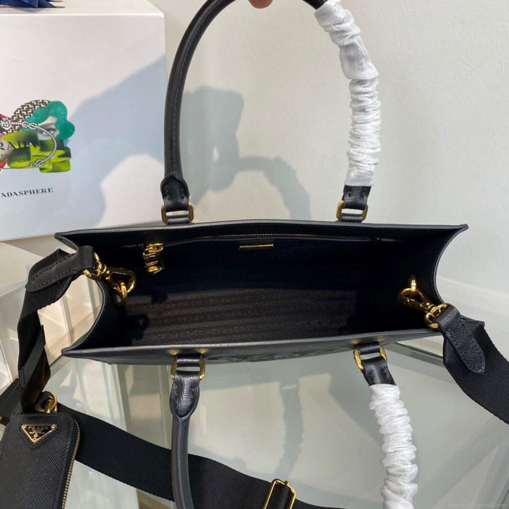 Prada 1BA337 Medium Saffiano leather handbag Black
