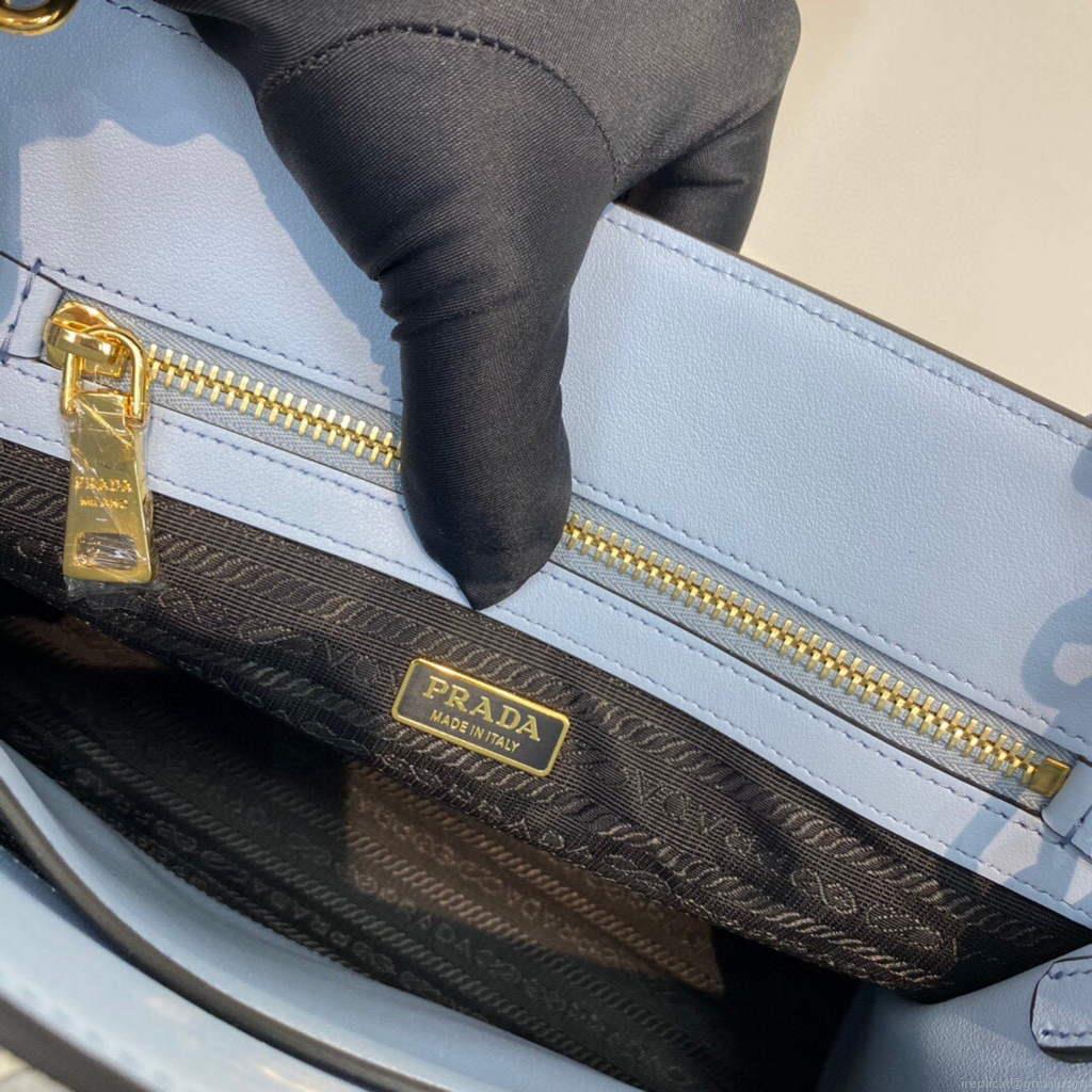 Prada 1BA337 Medium Saffiano leather handbag Blue