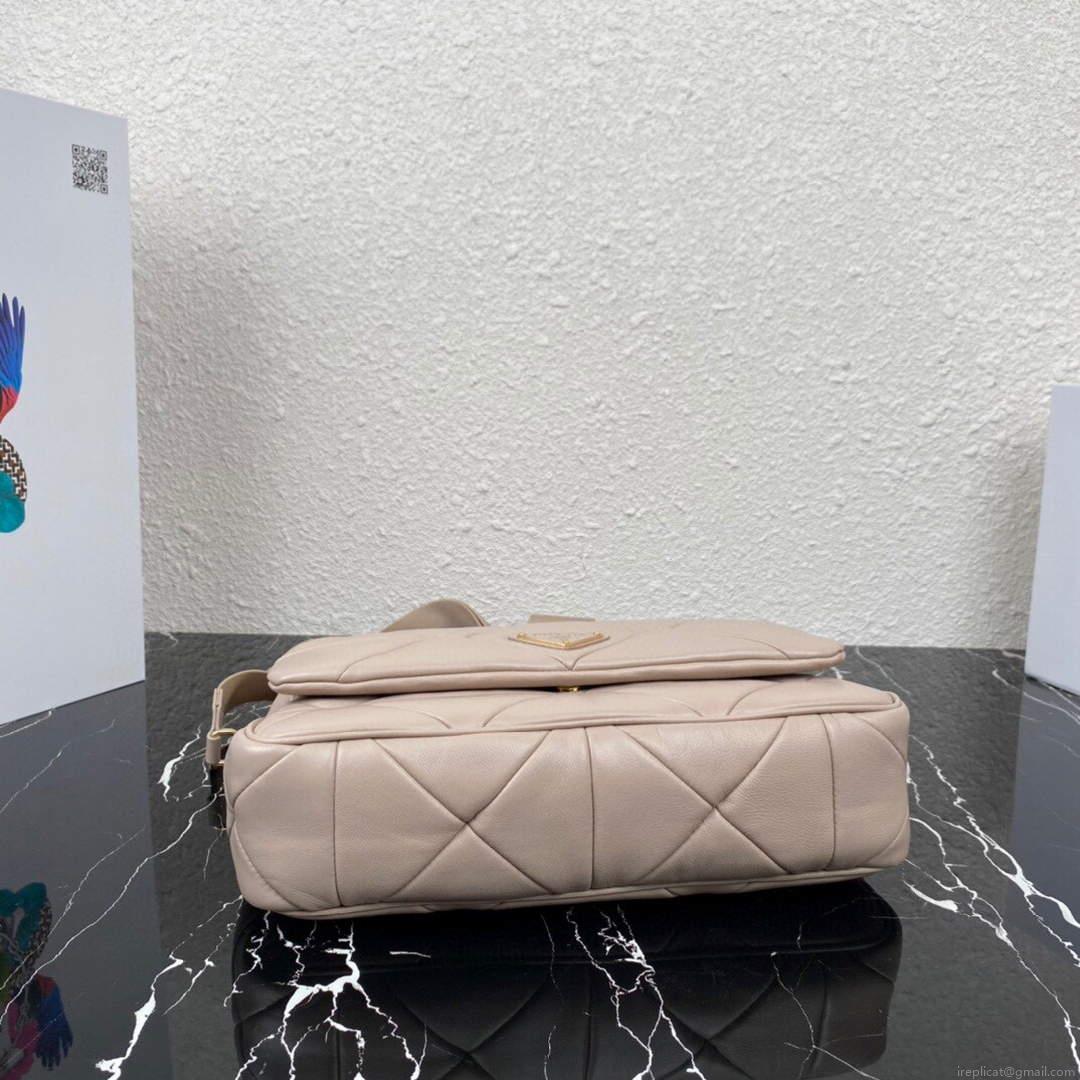 Prada 1BD291 Prada System nappa leather patchwork bag Apricot