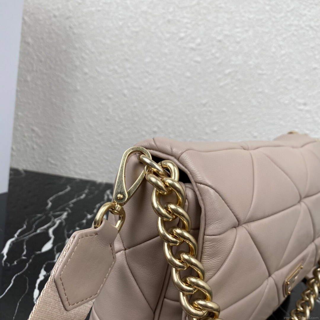Prada 1BD291 Prada System nappa leather patchwork bag Apricot