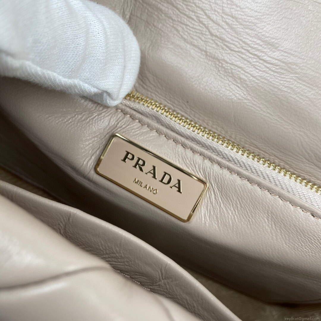 Prada 1BD291 Prada System nappa leather patchwork bag Apricot