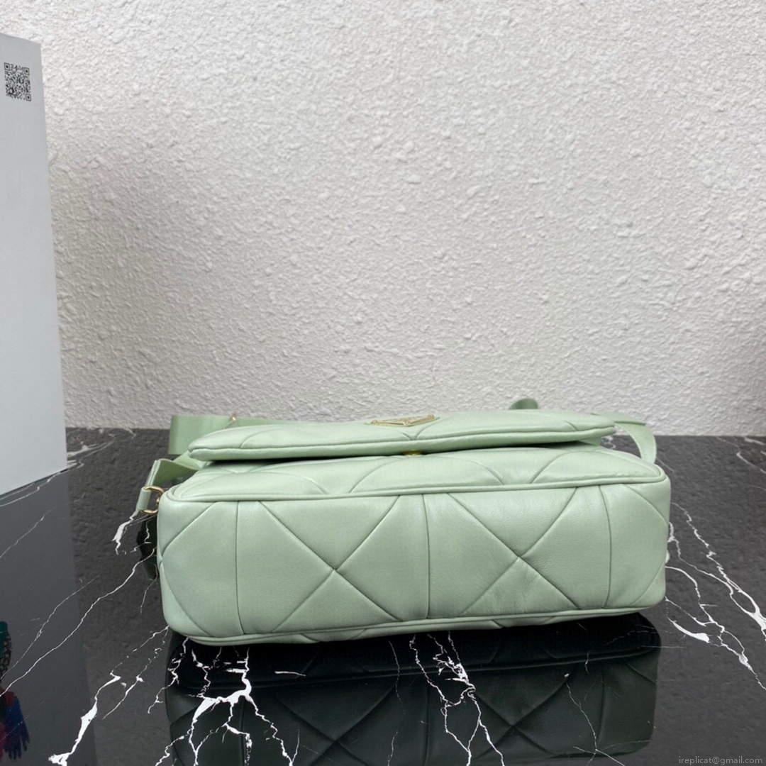 Prada 1BD291 Prada System nappa leather patchwork bag Light Green