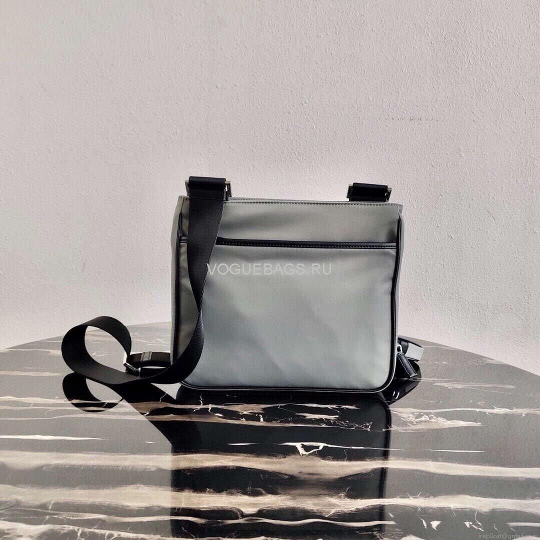Prada 2VH110 Nylon Cross Body Bag Gray