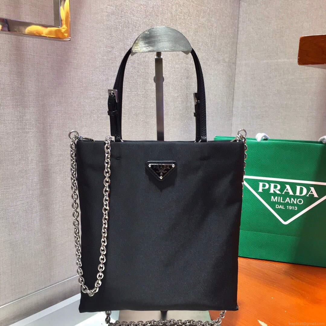 Prada 1BA252 Nylon Handbag Black
