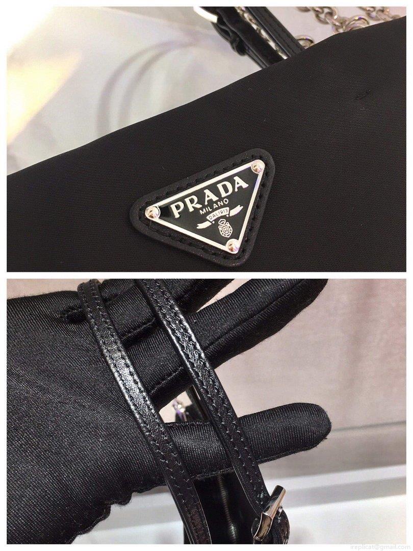 Prada 1BA252 Nylon Handbag Black