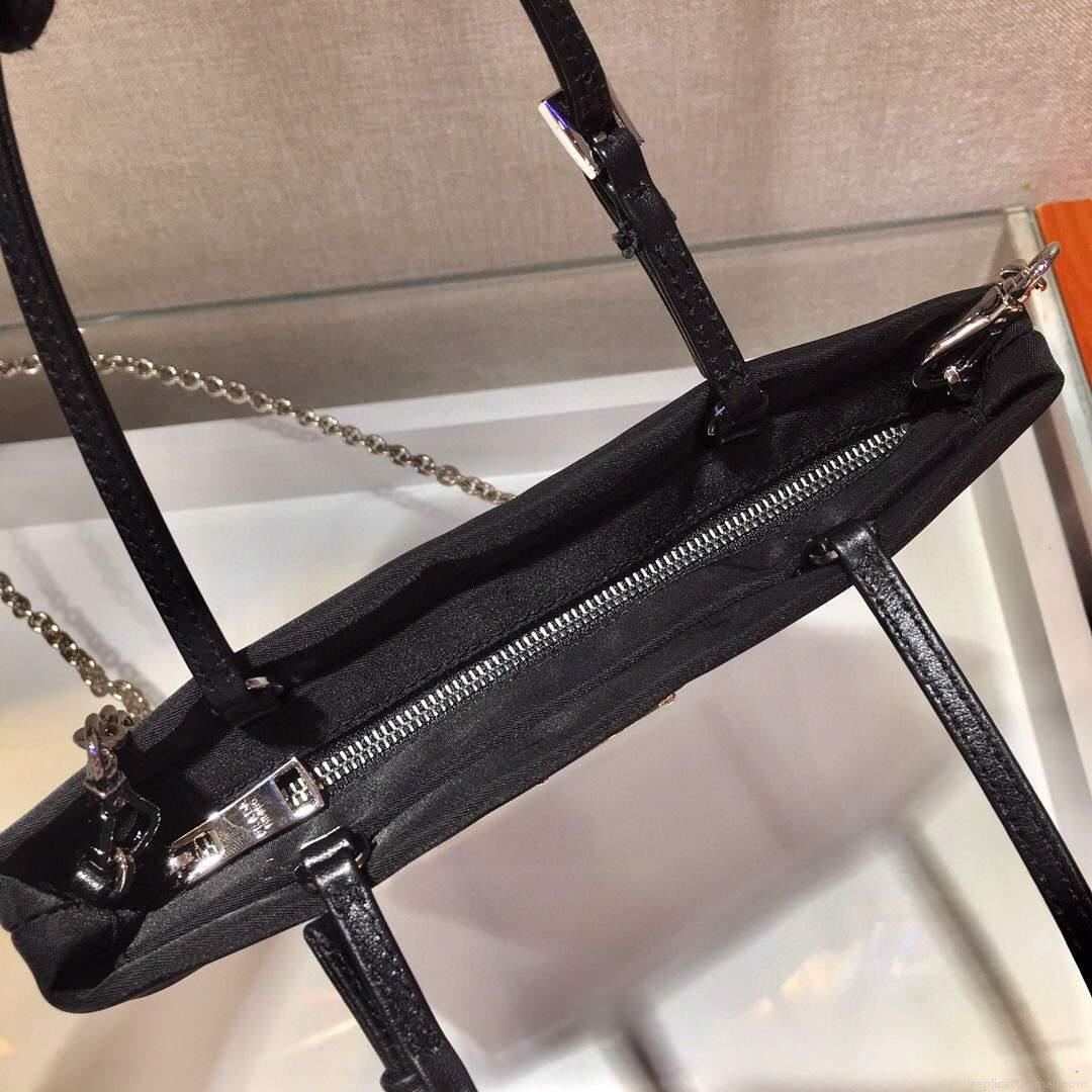 Prada 1BA252 Nylon Handbag Black