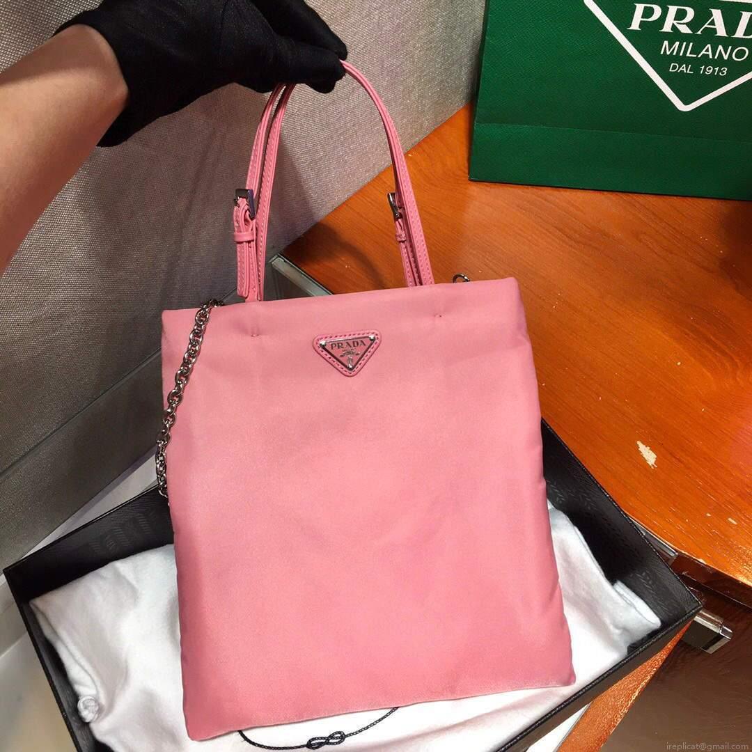 Prada 1BA252 Nylon Handbag Pink