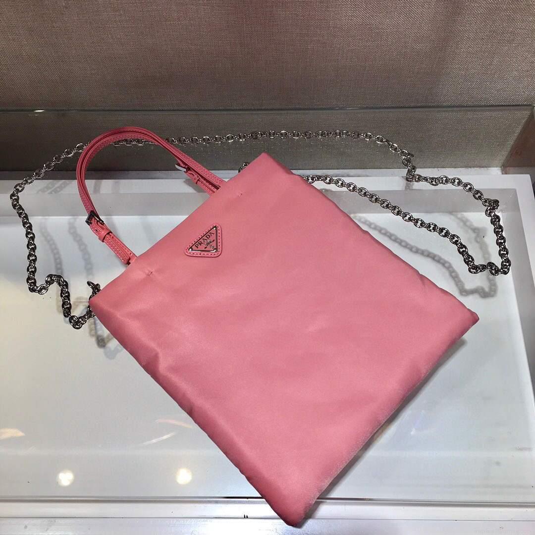 Prada 1BA252 Nylon Handbag Pink