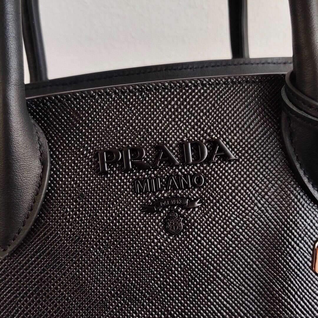 Prada 1BA269 Saffiano Leather Prada Monochrome Bag Black