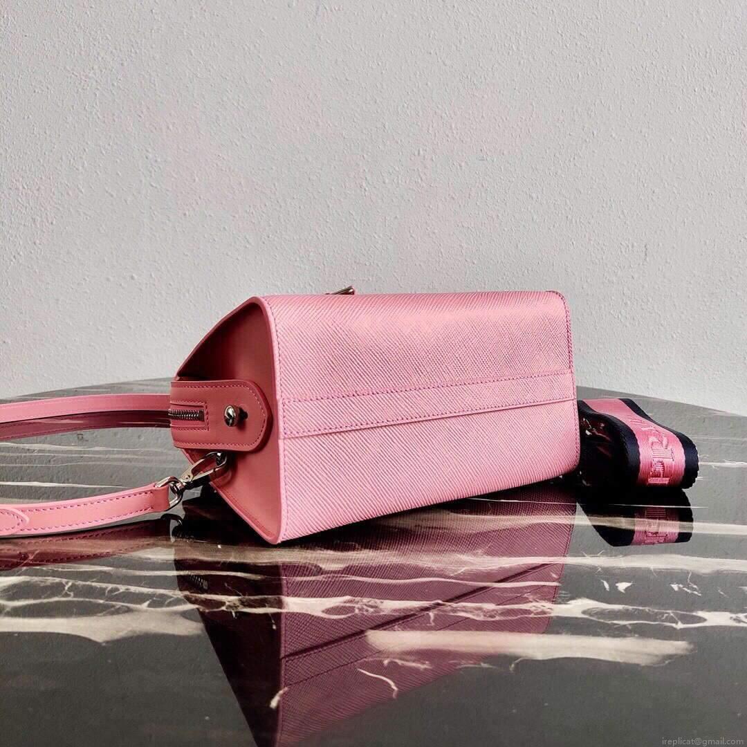 Prada 1BA269 Saffiano Leather Prada Monochrome Bag Pink