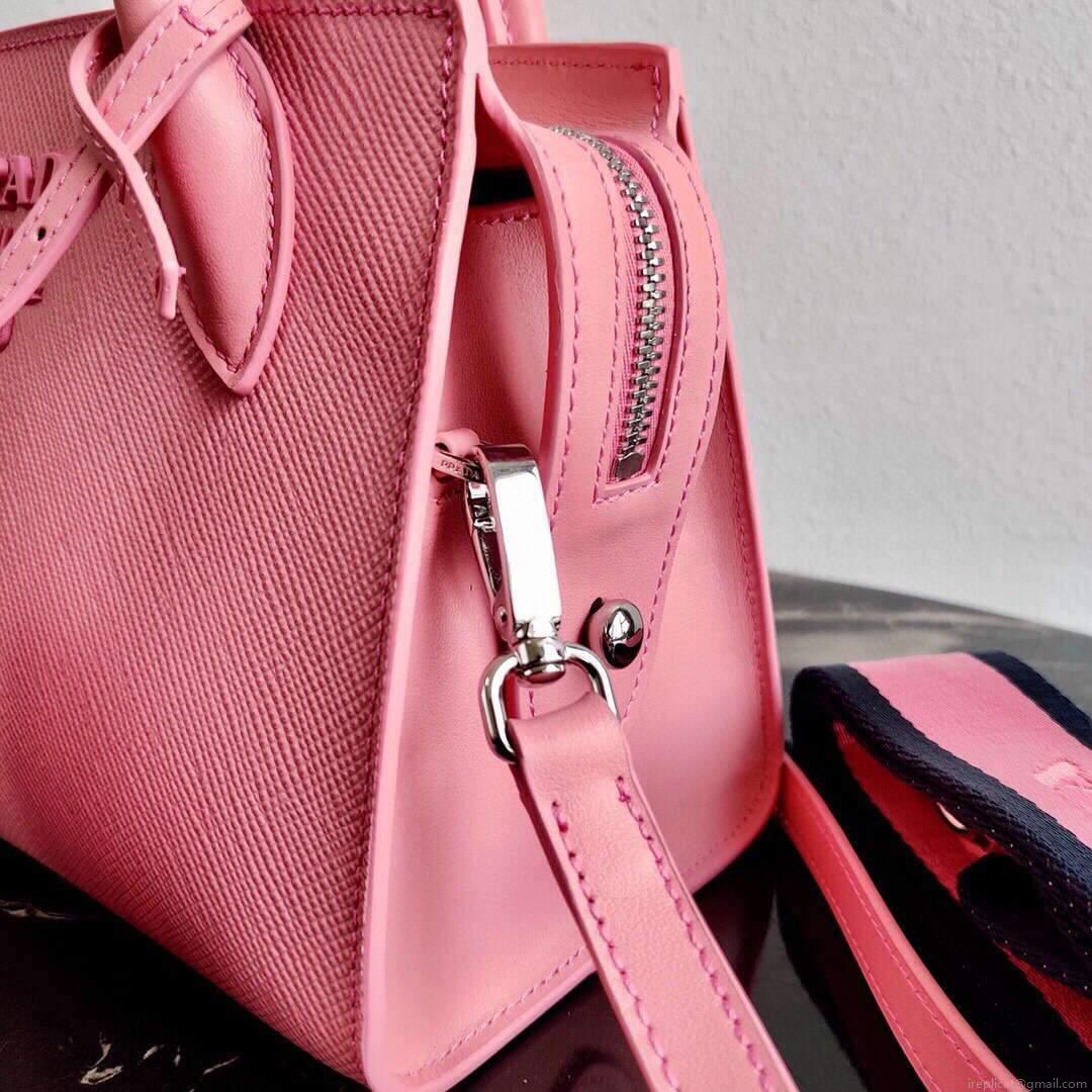 Prada 1BA269 Saffiano Leather Prada Monochrome Bag Pink