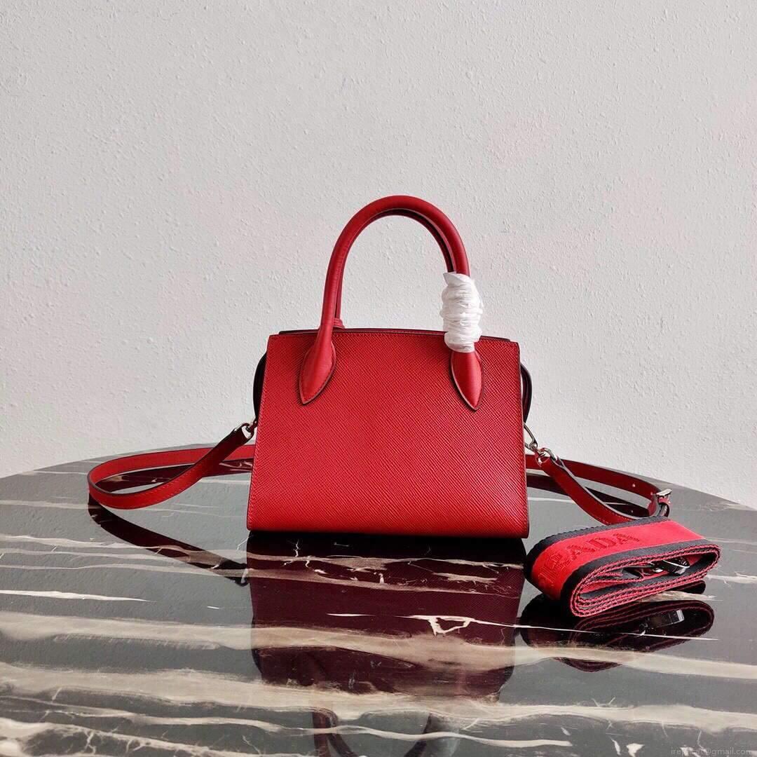 Prada 1BA269 Saffiano Leather Prada Monochrome Bag Red