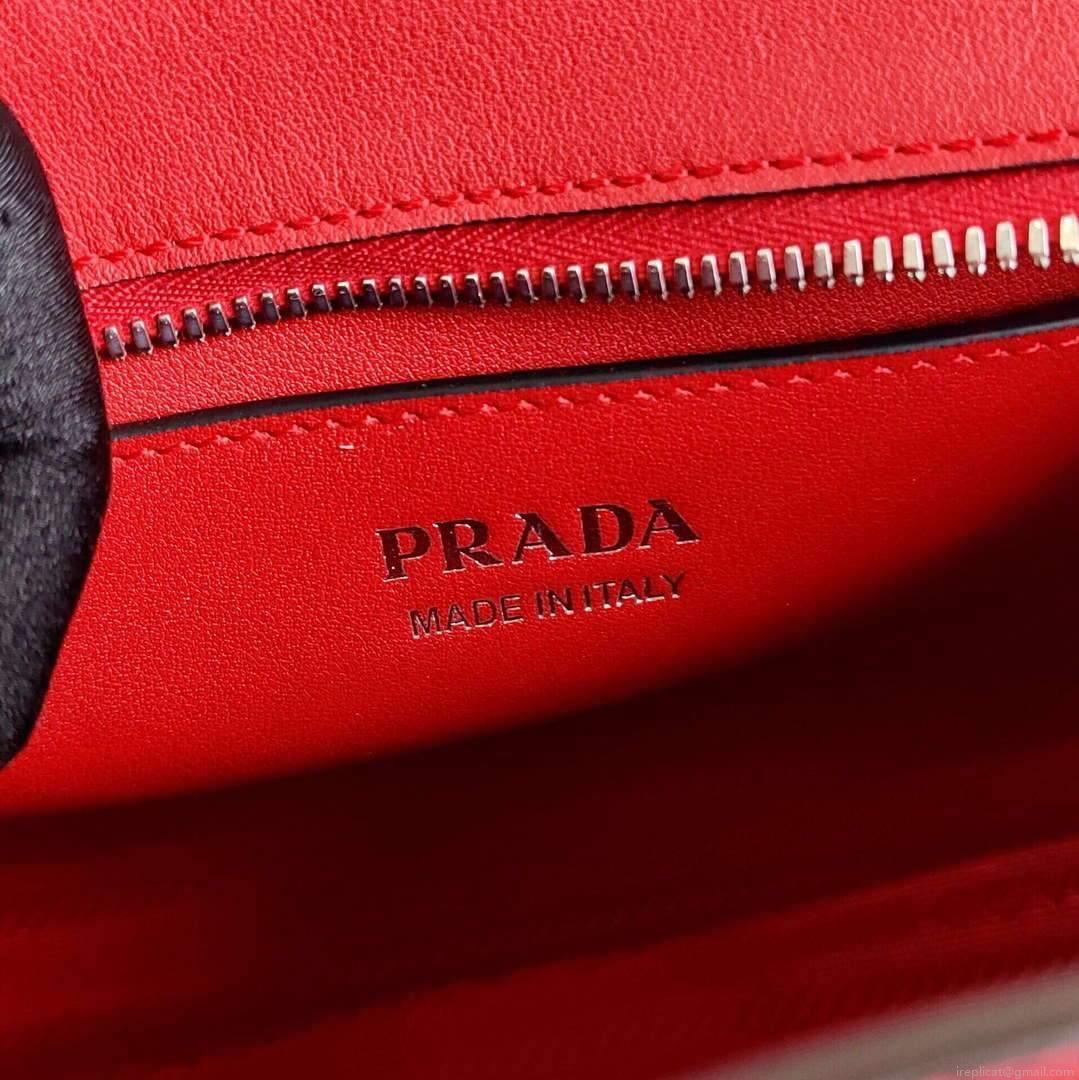 Prada 1BA269 Saffiano Leather Prada Monochrome Bag Red