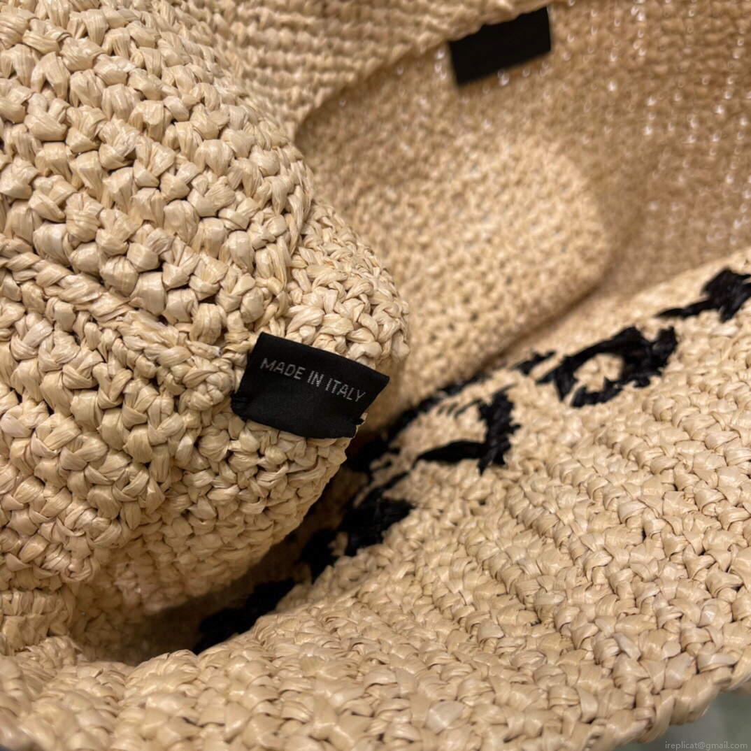 Prada Small Raffia tote bag 1BG422 Apricot
