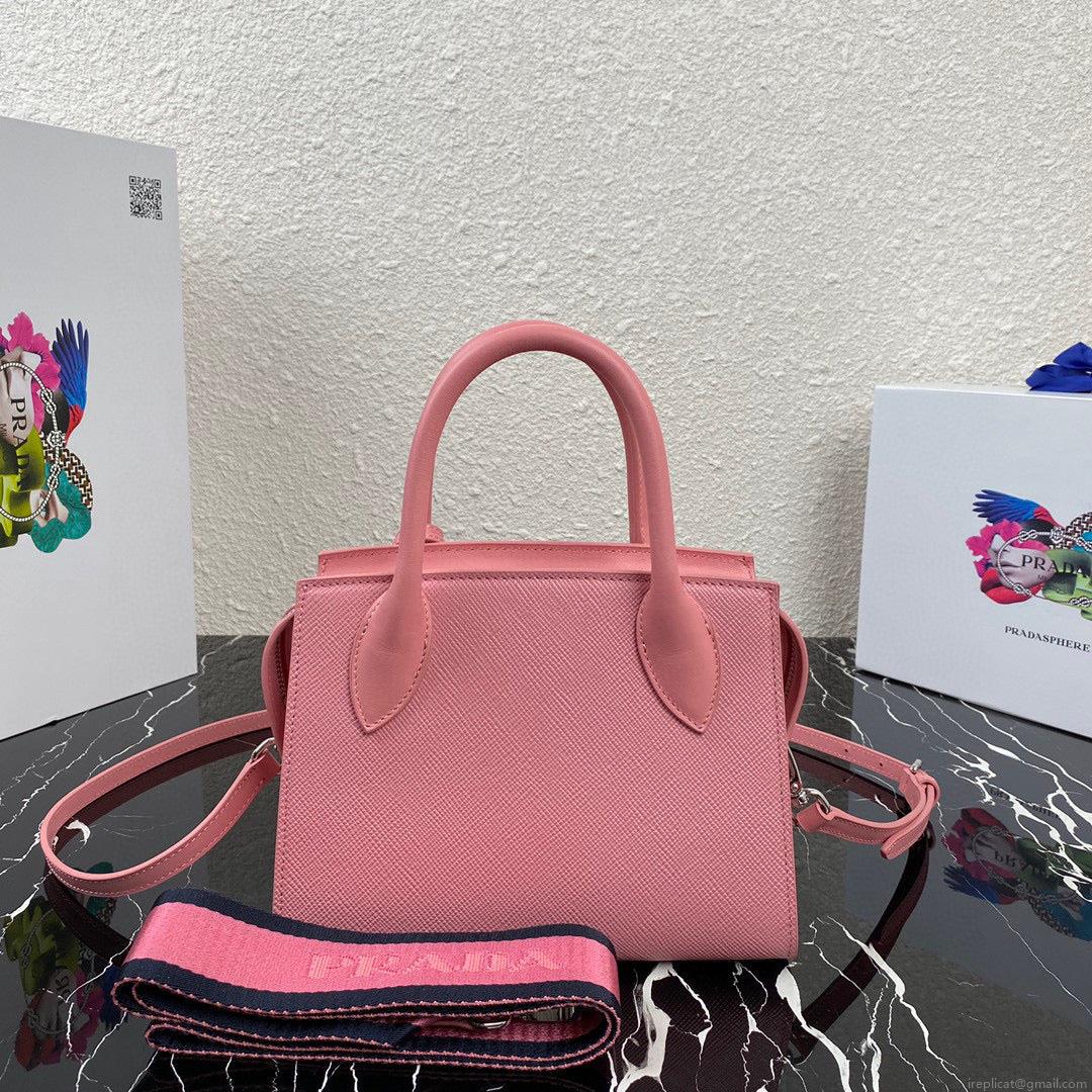 Prada 1BA269 Saffiano Leather Prada Monochrome Bag Pink