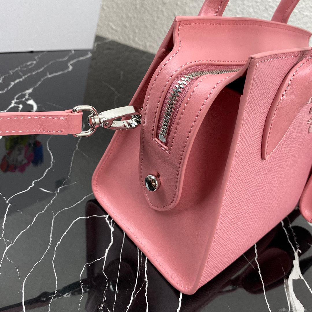 Prada 1BA269 Saffiano Leather Prada Monochrome Bag Pink