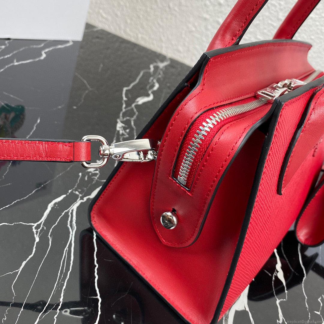 Prada 1BA269 Saffiano Leather Prada Monochrome Bag Red