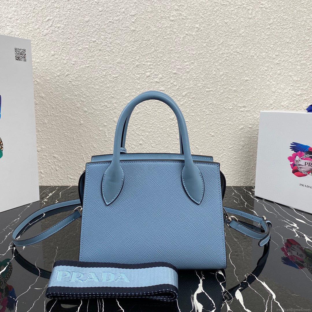 Prada 1BA269 Small Prada Kristen Saffiano bag Blue