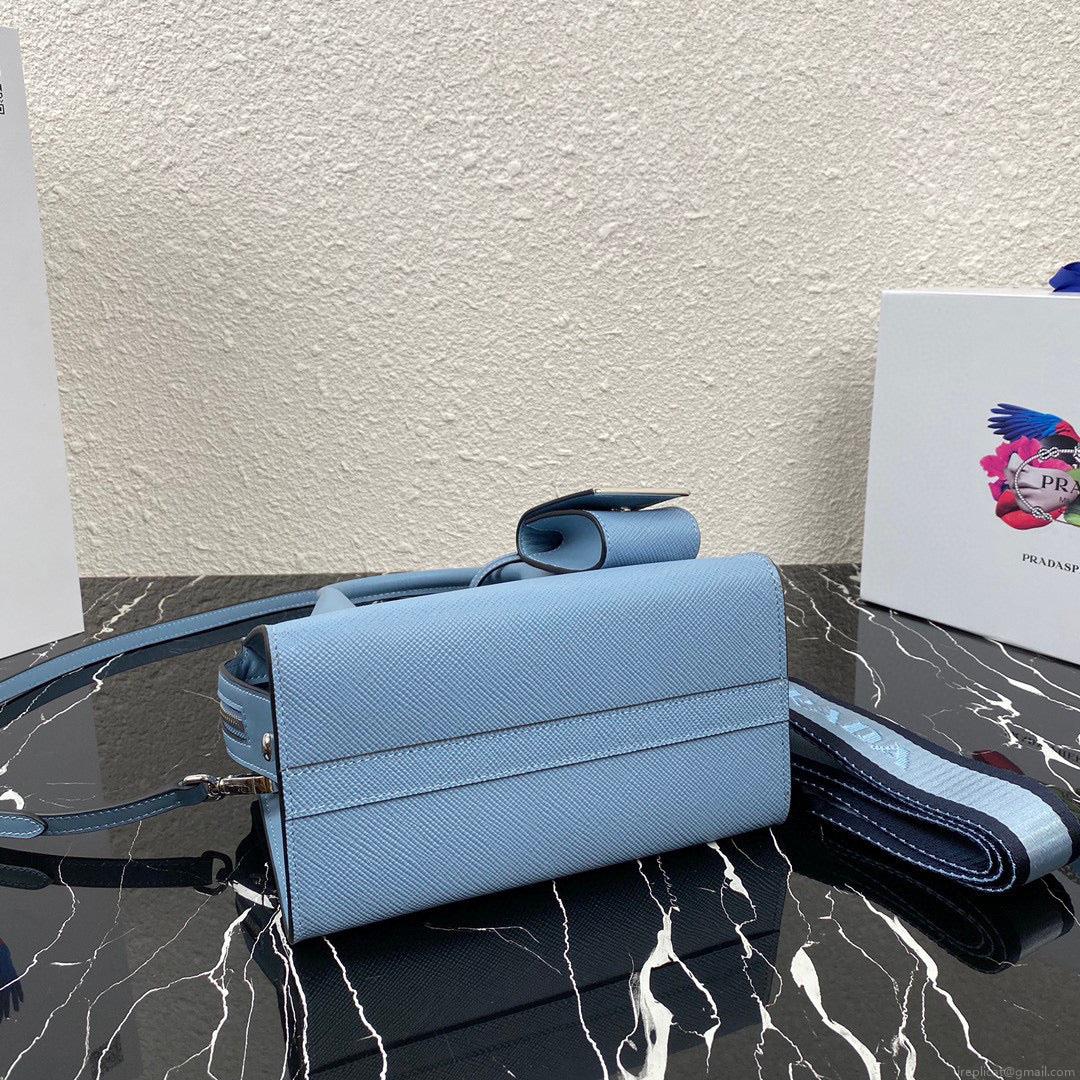 Prada 1BA269 Small Prada Kristen Saffiano bag Blue