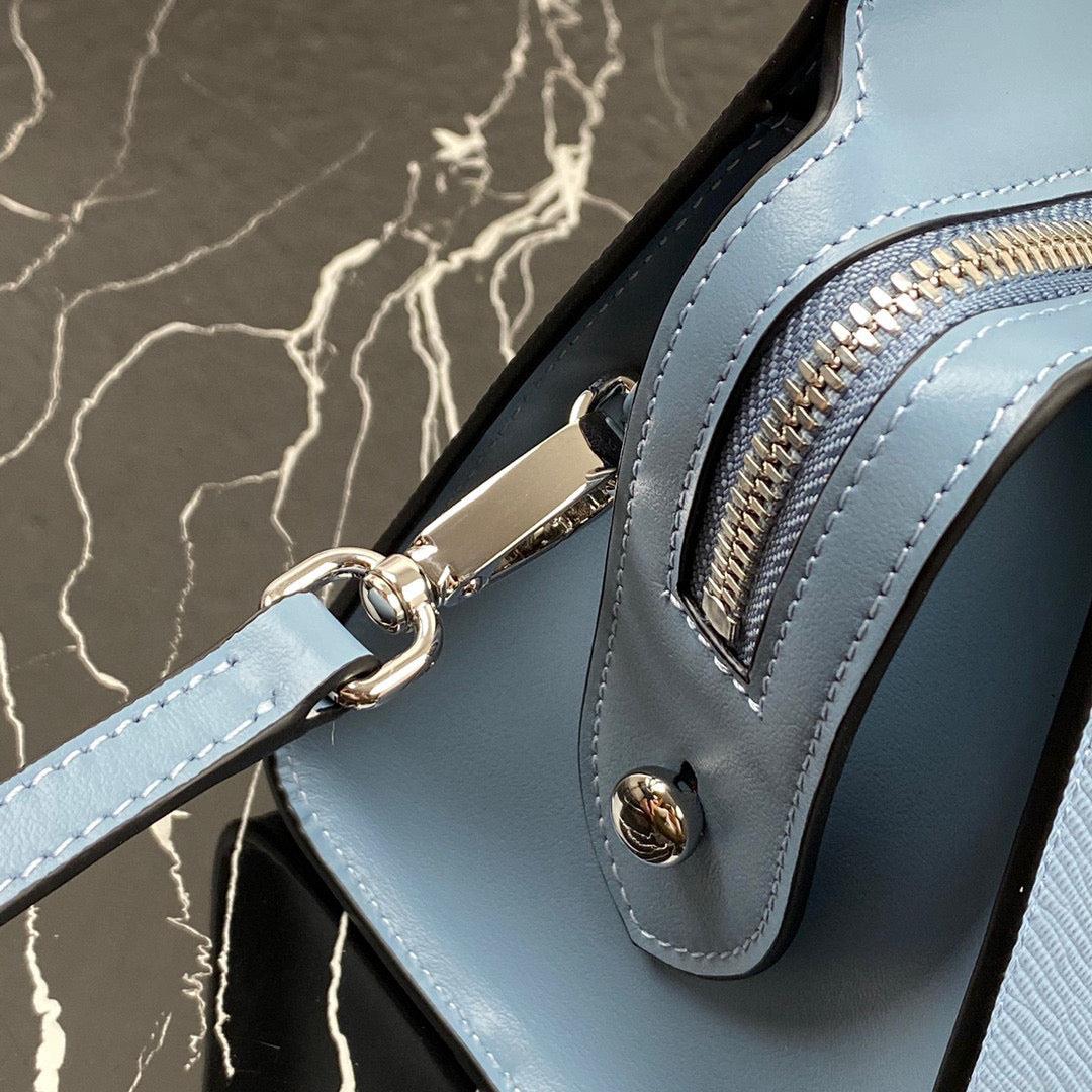 Prada 1BA269 Small Prada Kristen Saffiano bag Blue