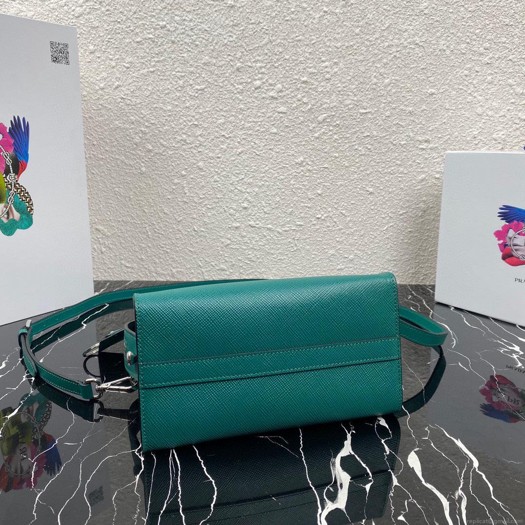 Prada 1BA269 Small Prada Kristen Saffiano bag Green