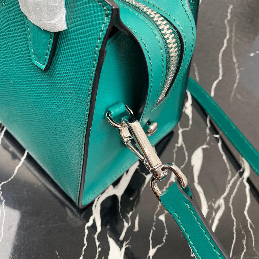 Prada 1BA269 Small Prada Kristen Saffiano bag Green