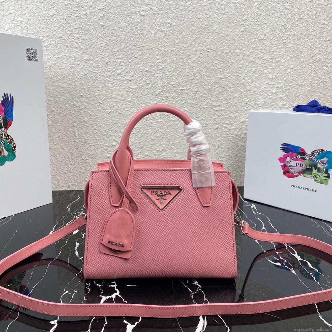 Prada 1BA269 Small Prada Kristen Saffiano bag Pink