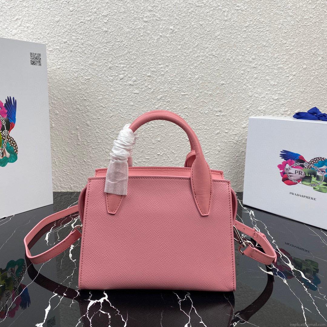 Prada 1BA269 Small Prada Kristen Saffiano bag Pink
