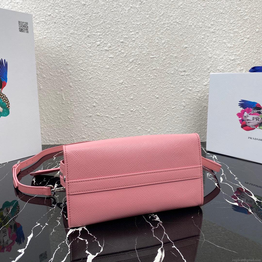 Prada 1BA269 Small Prada Kristen Saffiano bag Pink
