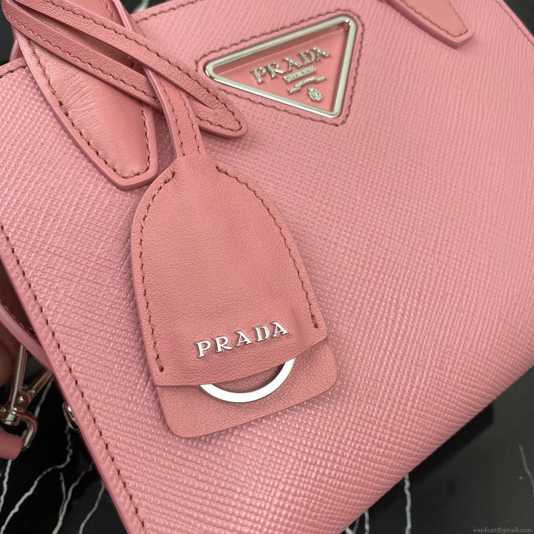 Prada 1BA269 Small Prada Kristen Saffiano bag Pink