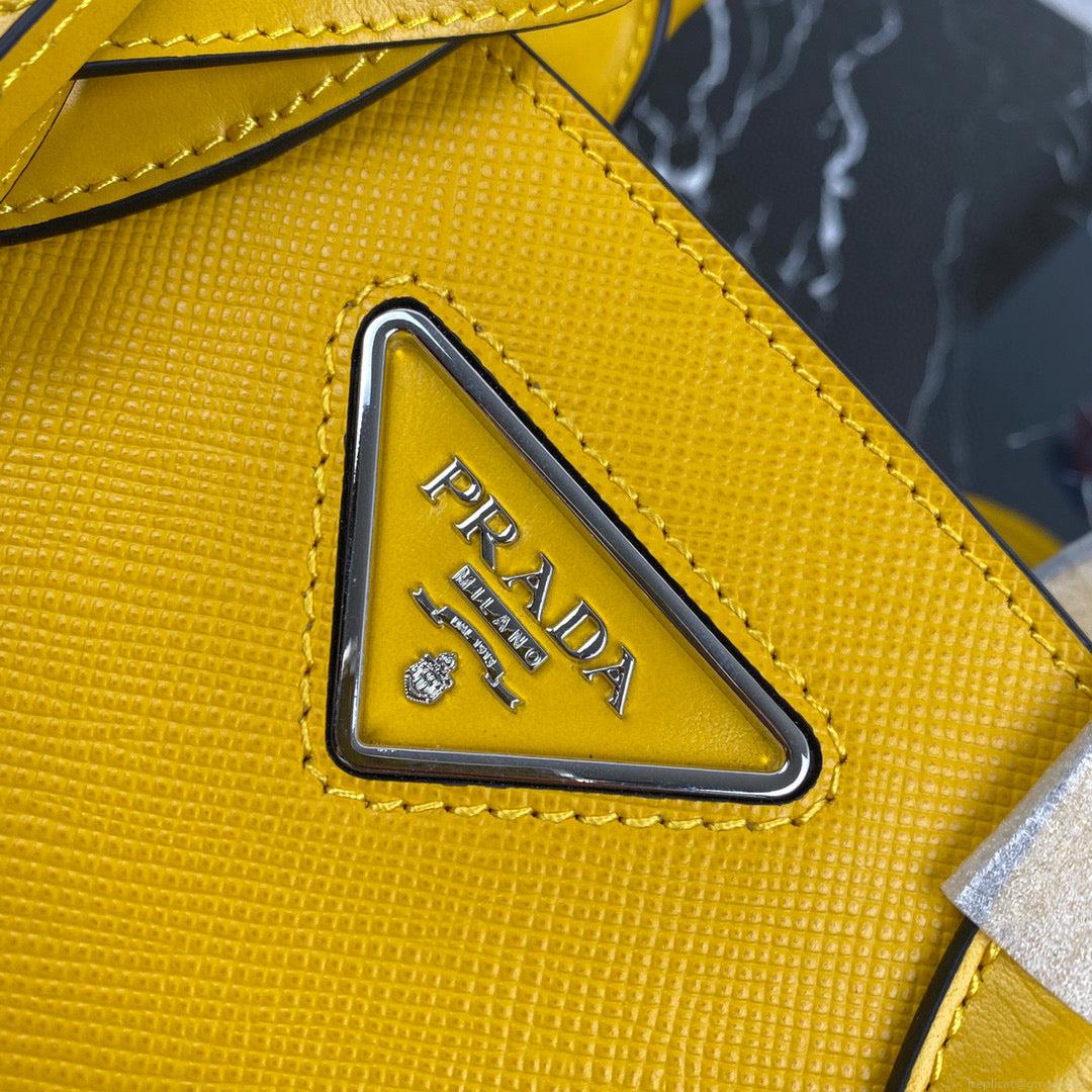 Prada 1BA269 Small Prada Kristen Saffiano bag Yellow