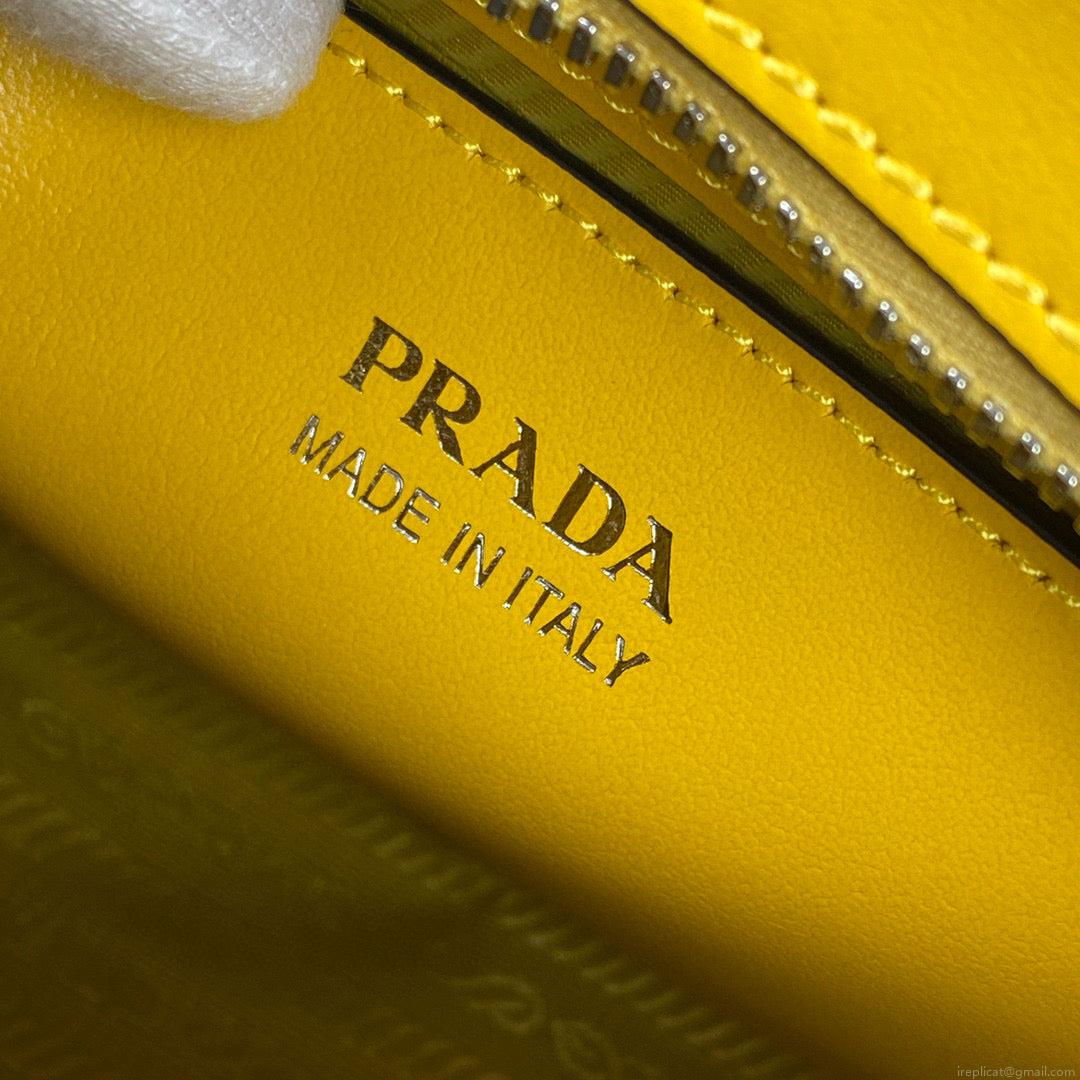 Prada 1BA269 Small Prada Kristen Saffiano bag Yellow