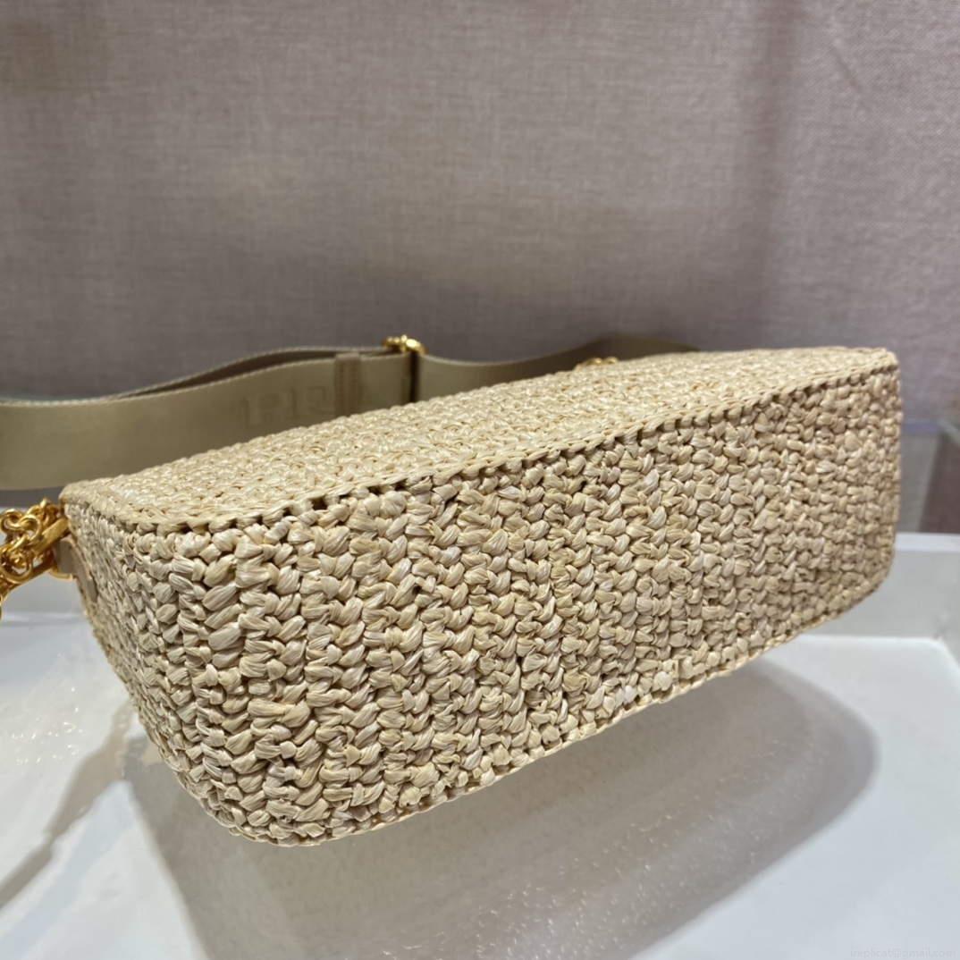 Prada 1BH204 Prada Re-Edition 2005 Raffia Bag in Apricot