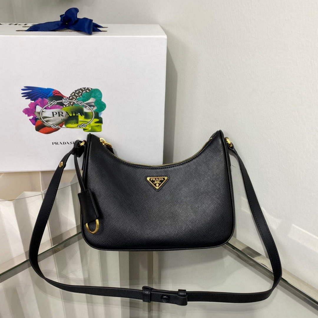 Prada 1BC204 Saffiano Leather Mini-Bag Black