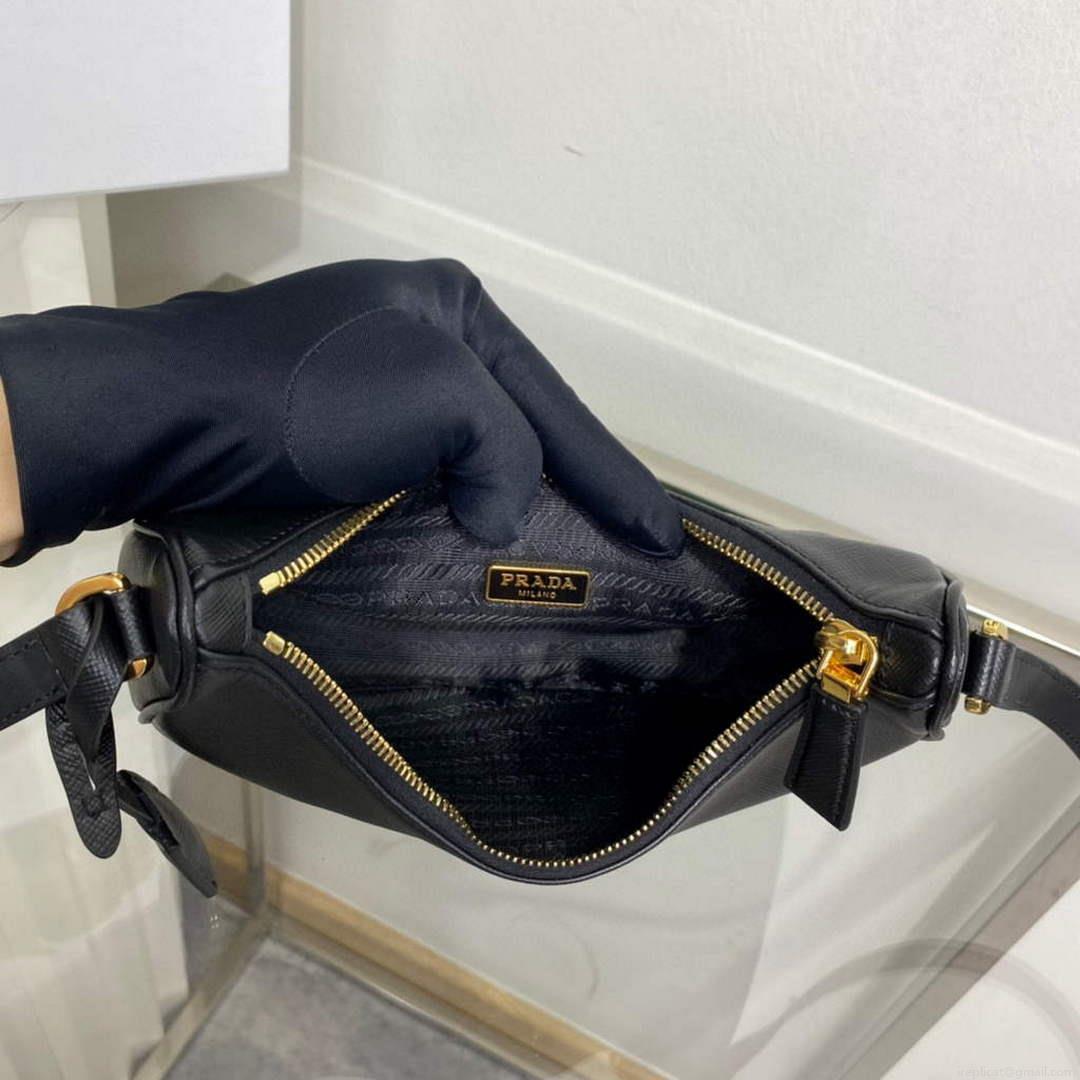 Prada 1BC204 Saffiano Leather Mini-Bag Black