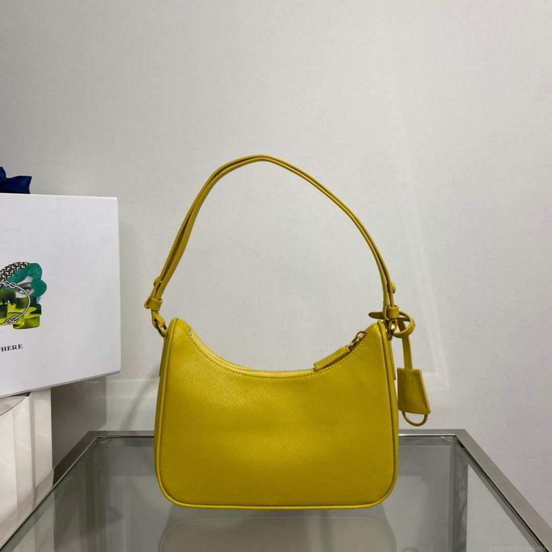 Prada 1BC204 Saffiano Leather Mini-Bag Yellow