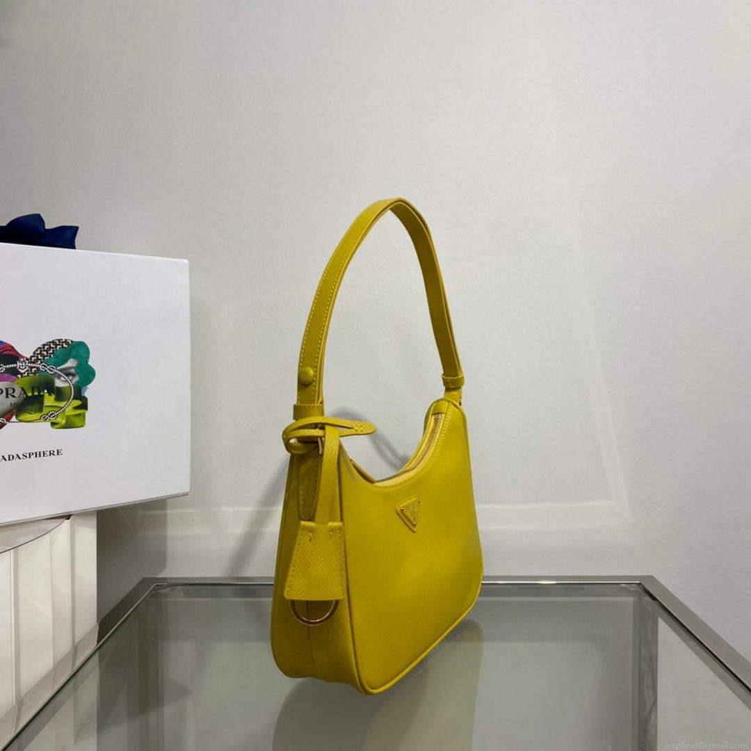 Prada 1BC204 Saffiano Leather Mini-Bag Yellow