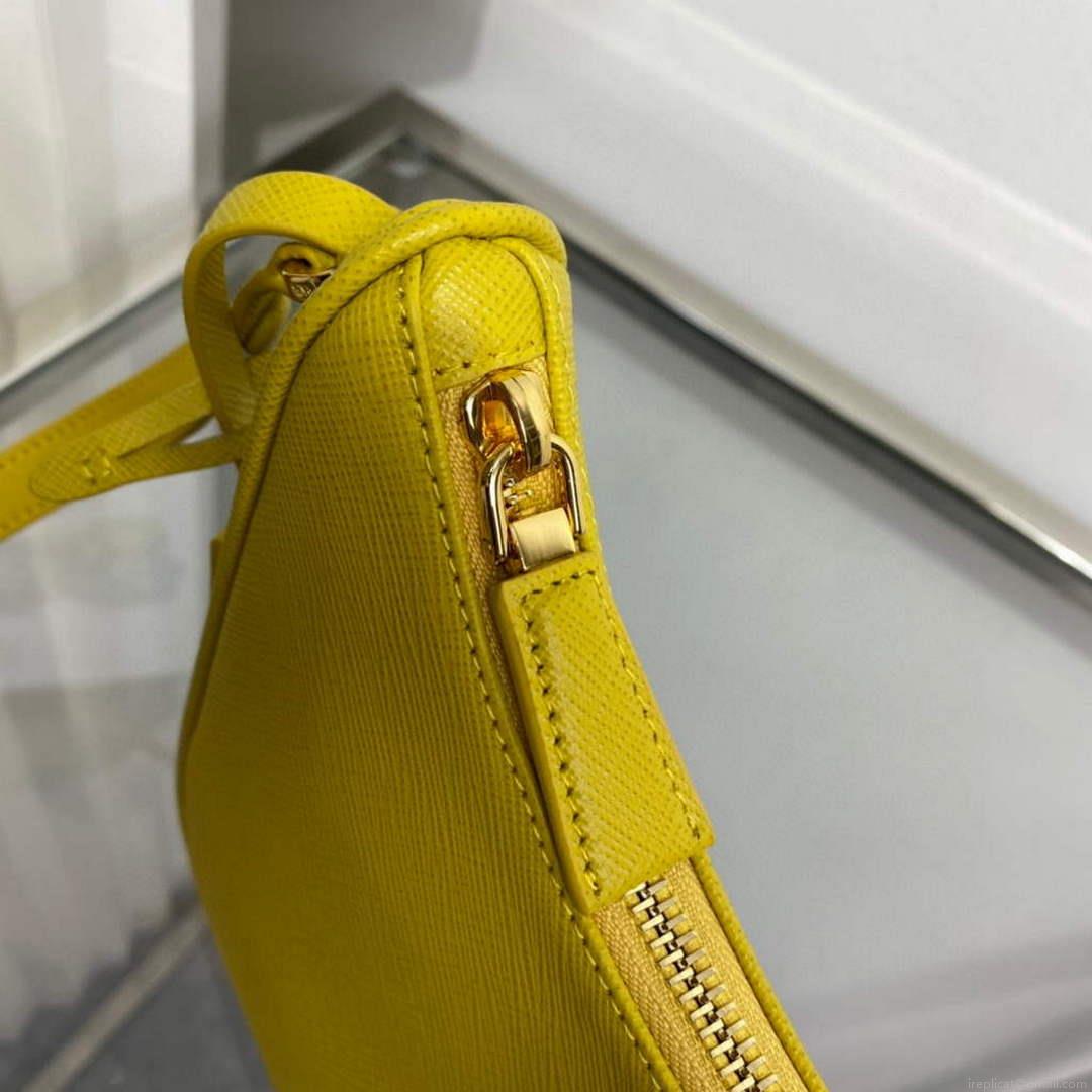 Prada 1BC204 Saffiano Leather Mini-Bag Yellow